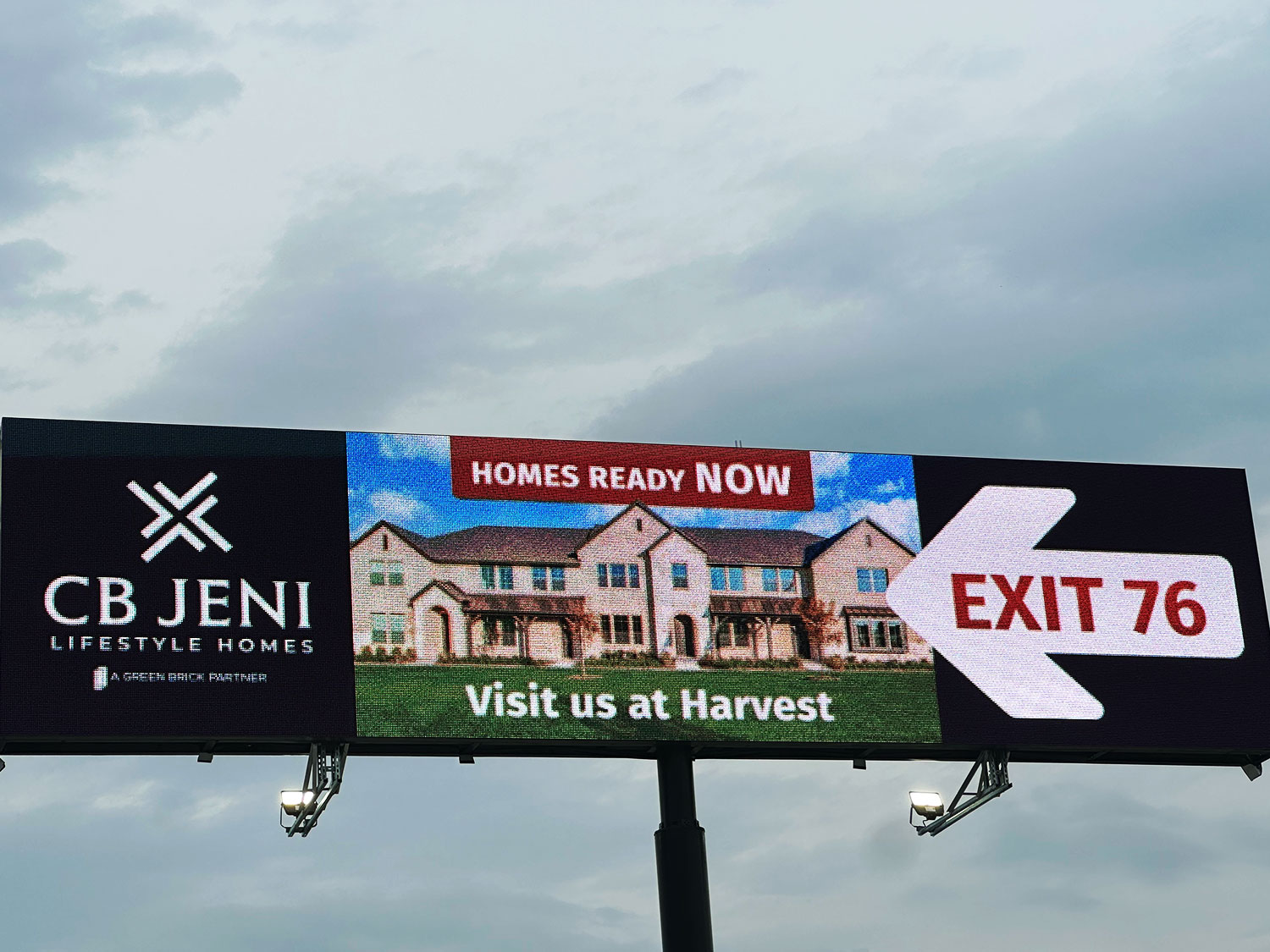 Directional Real Estate Digital Billboard 35W Northlake TX