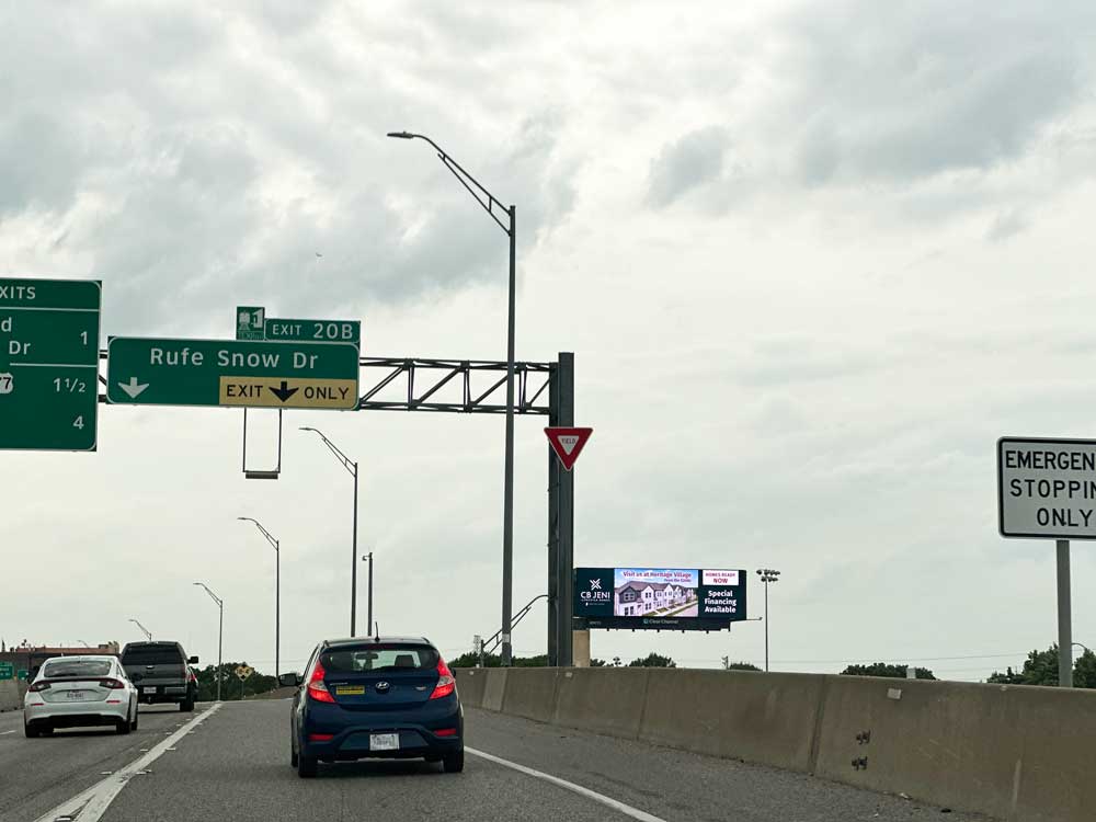 North Richalnd Hills Recording Studio on a Lamar Digital Billboard