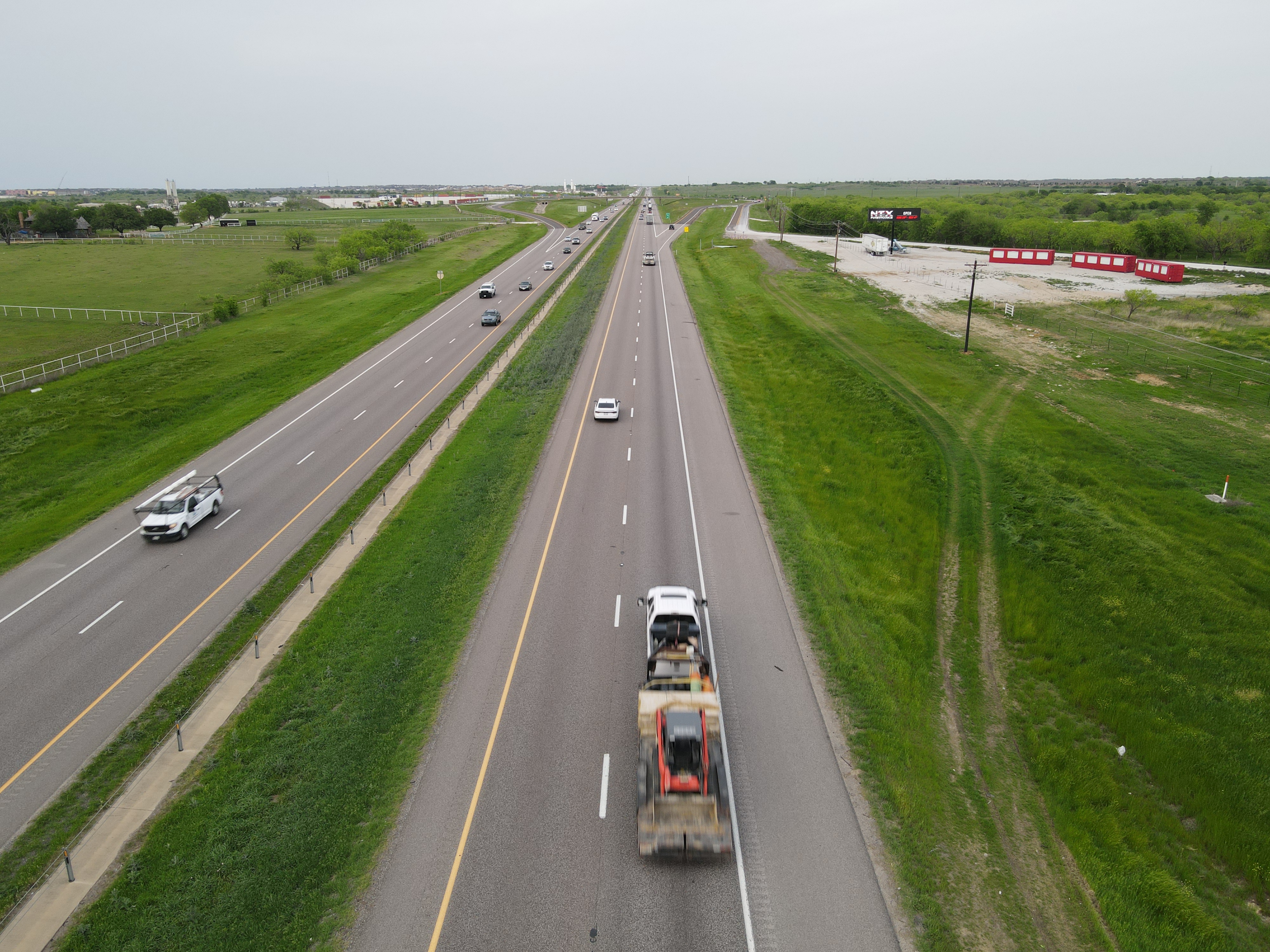 US 75 Central Expressway Billboard by Lamar Outdoor with Cracker Barrel using an Extension